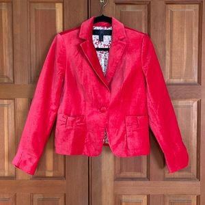 Apostrophe - Pink Velvet Blazer - Size 4 - Small